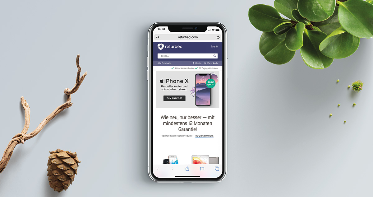 Instandgesetzte Smartphones bei refurbed