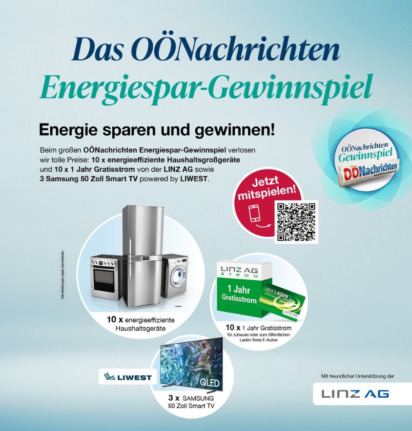 LIWEST OÖNachrichten Energiespar-Gewinnspiel 2025