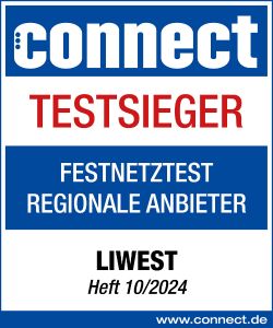 LIWEST Testsieger connect Breitbandtest 2024