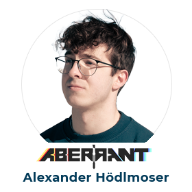 Foto von Alexander Hödlmoser mit Aufschrift Abberant