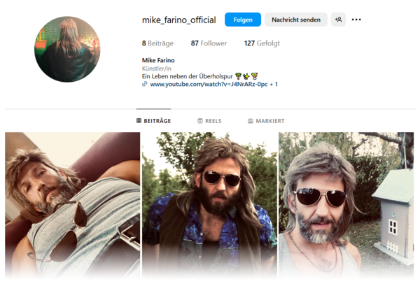 Screenshot von Mike Farinos Instagram Profil